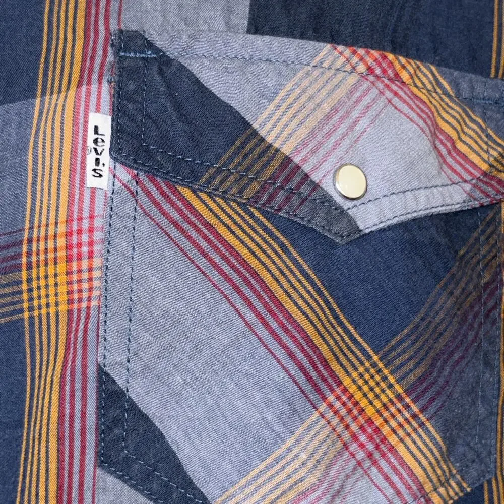 Levi’s Men Button up Pearl-snap Shirt M